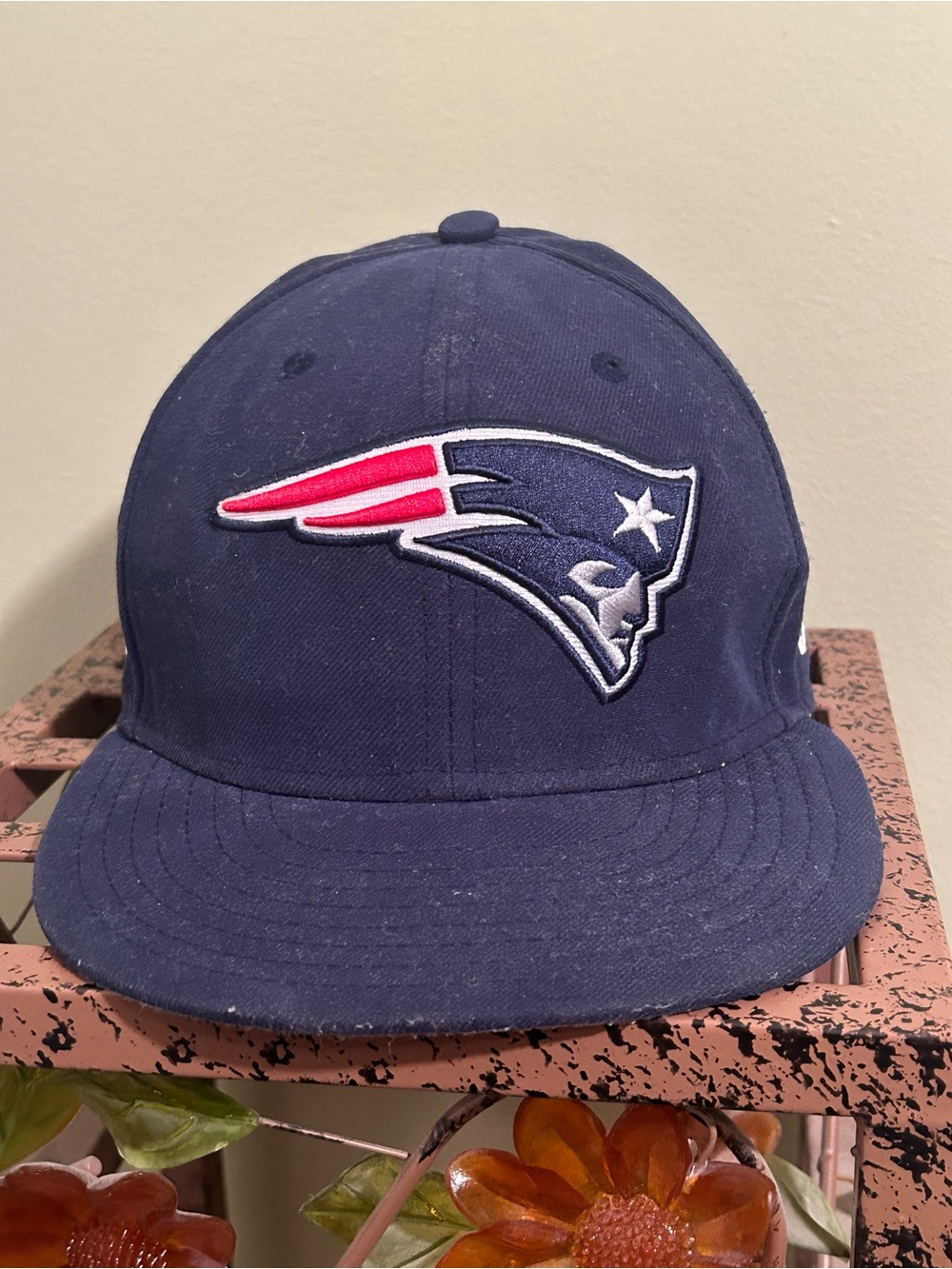 New Era 59FIFTY New England Patriots Fitted Hat Size 7 3/8 Super Bowl XLIX Patch